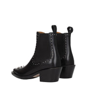 Chloé Black Leather Ankle Boots