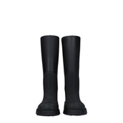 Burberry Black Cotton Rain Boots