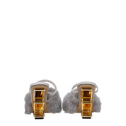 Fendi Gray Mink Slippers