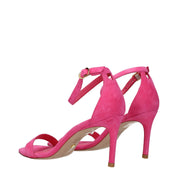 Stuart Weitzman Pink Leather Stiletto Heel Sandals