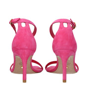 Stuart Weitzman Pink Leather Stiletto Heel Sandals