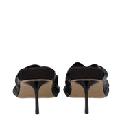 Stella McCartney Black Leather Stiletto Heel Sandals