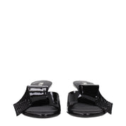 Prada Black Leather Sandals