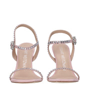 Stuart Weitzman Pink Leather Stiletto Heel Sandals
