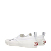 Valentino Garavani White Fabric Slip-On Loafers