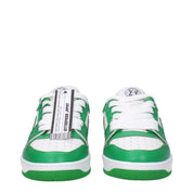 Enterprise Japan Green Leather Low Top Sneakers