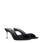 The Attico Black Satin Stiletto Heel Sandals