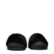 Givenchy Black Cotton Slippers