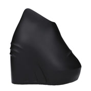 Givenchy Black Cotton Wedge Sandals