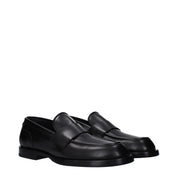 Dolce & Gabbana Black Leather Slip-On Loafers