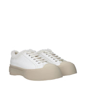 Marni White Leather Low Top Sneakers