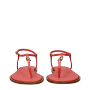 Christian Dior Pink Leather Flip-Flop Sandals