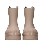 Chloé Pink Cotton Ankle Boots