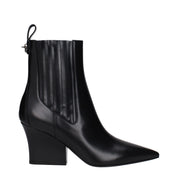 Valentino Garavani Black Leather Ankle Boots