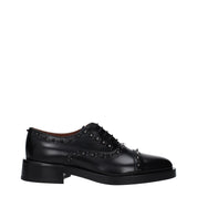 Valentino Garavani Black Leather Oxfords And Derbies