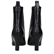 Valentino Garavani Black Leather Ankle Boots