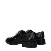 Valentino Garavani Black Leather Oxfords And Derbies