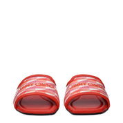 Jimmy Choo Orange Fabric Slippers