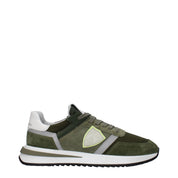 Philippe Model Green Leather Athletic Sneakers