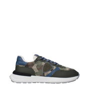 Philippe Model Green Fabric Athletic Sneakers