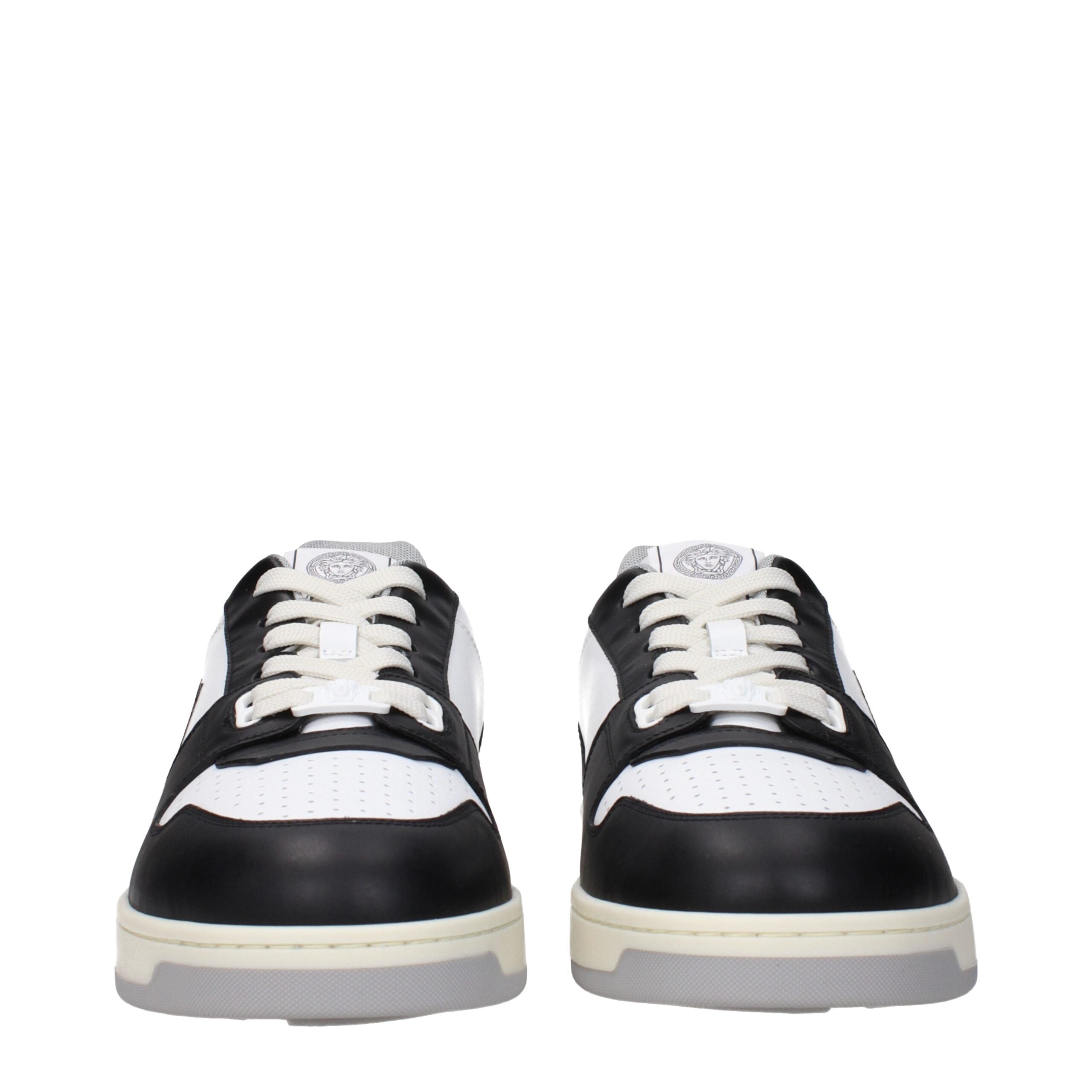 Versace White Leather Low Tops