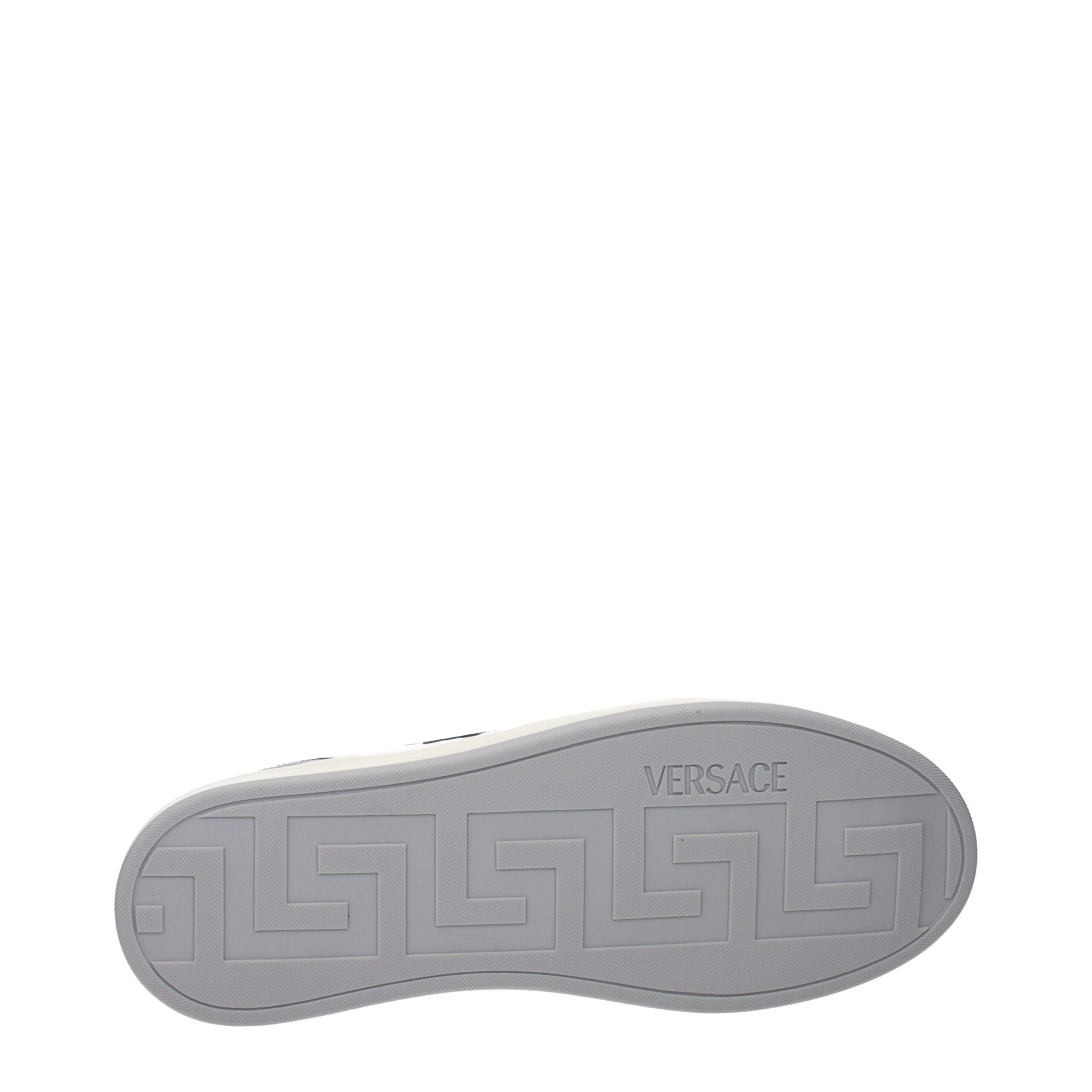 Versace White Leather Low Tops