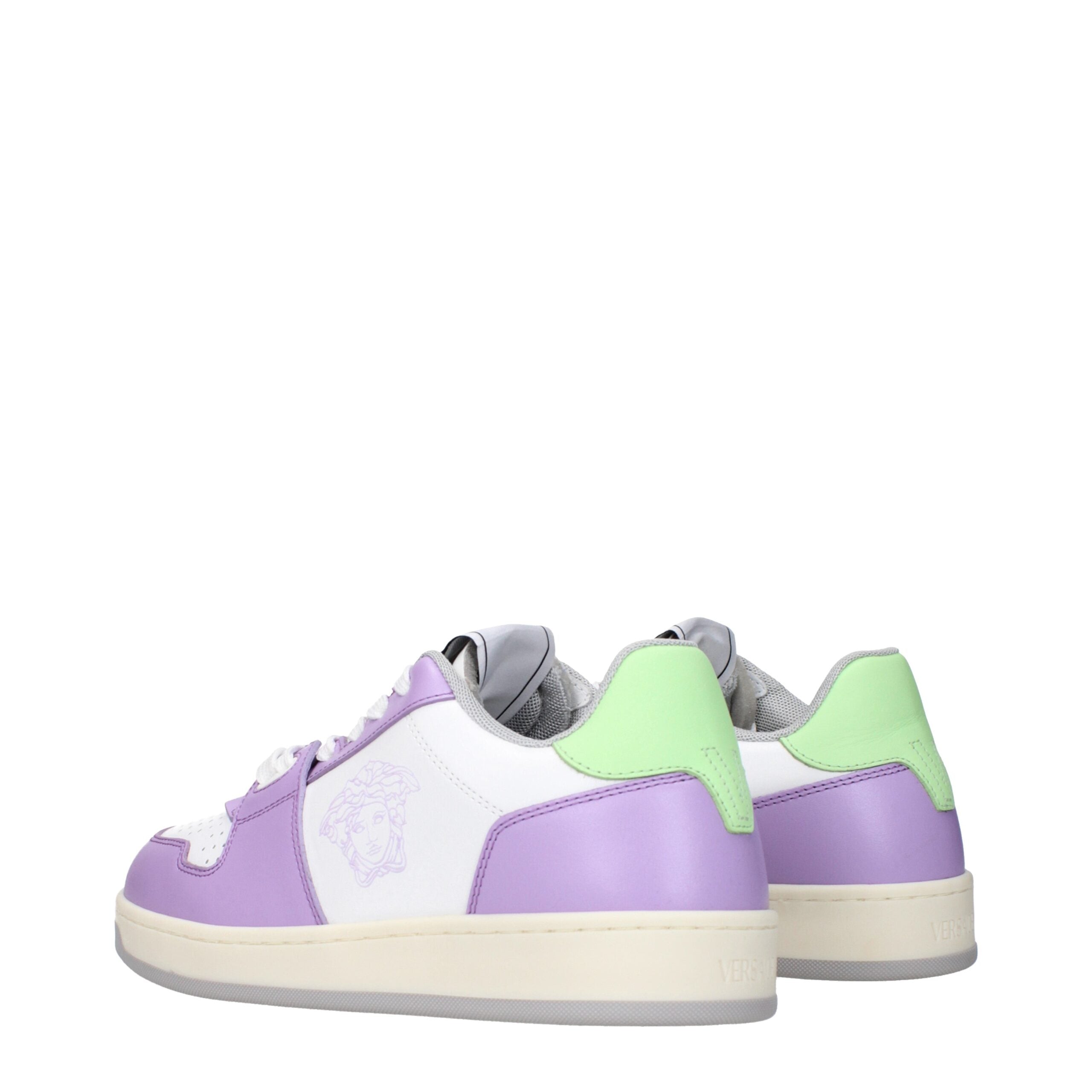 Versace White Leather Low Tops