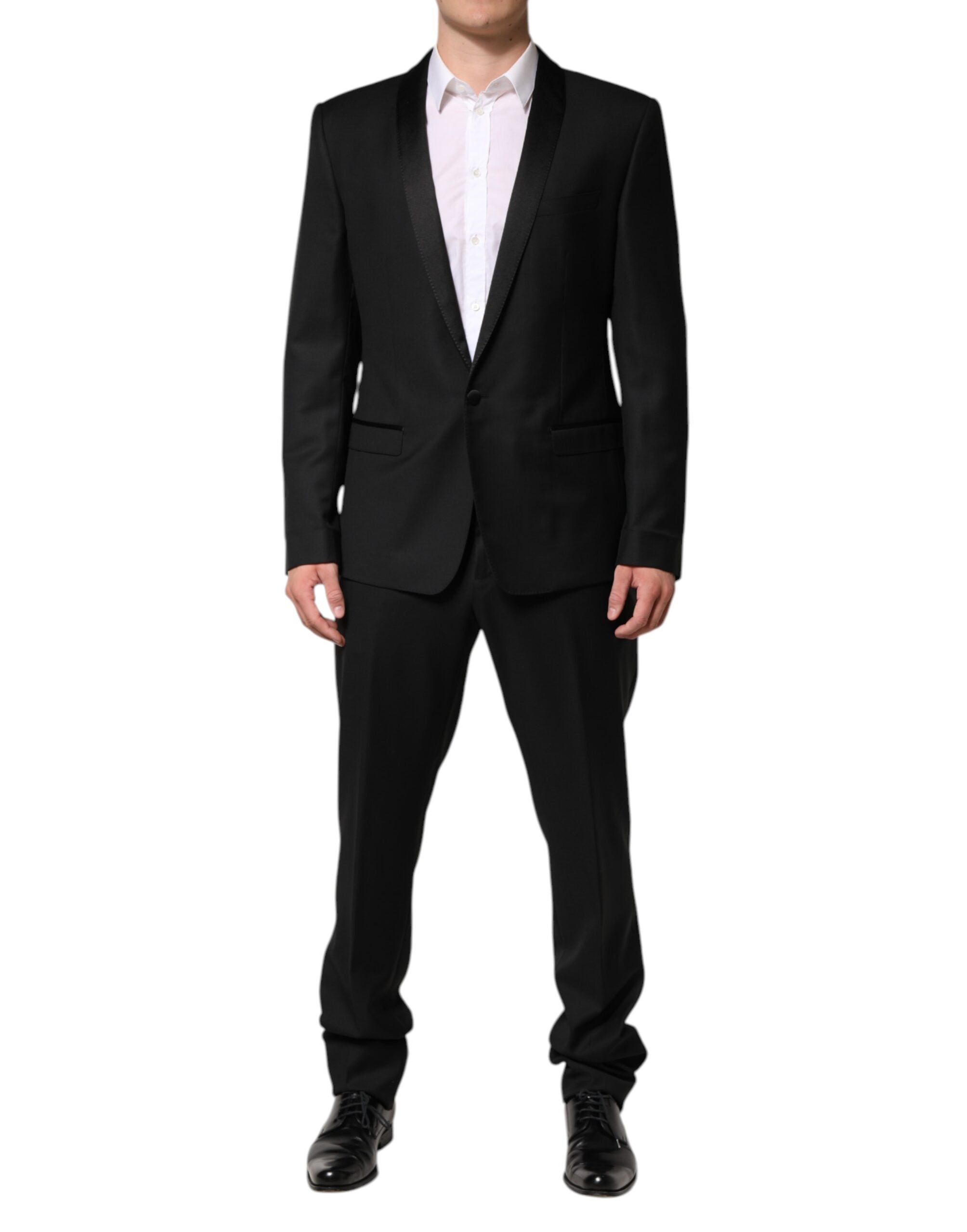【関税＆送料込み】Dolce & Gabbana Black Single-Breasted Bl Single-breasted woolen jacket in Black for Women