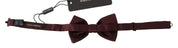 Dolce & Gabbana Elegant Maroon Silk Polka Dot Bow Tie