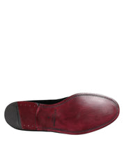 Dolce & Gabbana Black Velvet Loafers Formal Men Dress Shoes