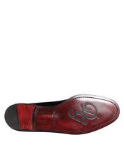 Dolce & Gabbana Black Velvet Slip On Loafers Men Formal Shoes