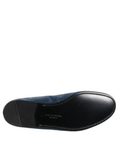 Dolce & Gabbana Blue Velvet DG Logo Loafers Formal Shoes