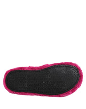 Dolce & Gabbana Pink Acrylic Faux Fur Mens Flats Sandals Shoes