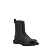 Brunello Cucinelli Black Calf Leather Bos Taurus Ankle Boots