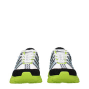 Versace White Fabric Athletic Sneakers