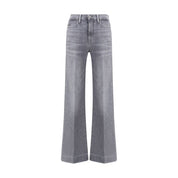 7FOR Gray Cotton Bootcut Jeans