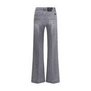 7FOR Gray Cotton Bootcut Jeans