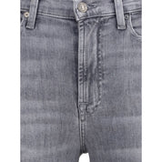 7FOR Gray Cotton Bootcut Jeans