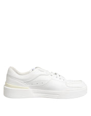 Dolce & Gabbana White Miami Leather Low Top Sneakers Shoes