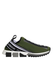 Dolce & Gabbana Green Logo Low Top Sorrento Men Sneakers Shoes