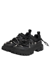 Dolce & Gabbana Black Low Top Lace Up Trekking Sneakers Shoes