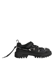 Dolce & Gabbana Black Low Top Lace Up Trekking Sneakers Shoes