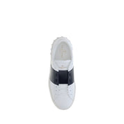 Valentino Garavani White Calf Leather Bos Taurus Low Top Sneakers