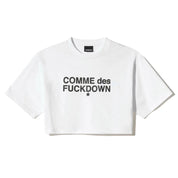 Comme Des Fuckdown White Cotton Women T-Shirt
