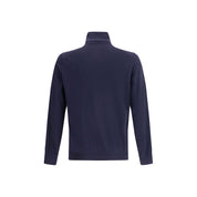 Brunello Cucinelli Blue Fleece Wool Turtleneck