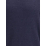 Brunello Cucinelli Blue Fleece Wool Turtleneck