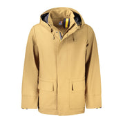 K-WAY Brown Wool Men's Trench Coat