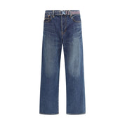 Sacai Blue Cotton Jeans Denim