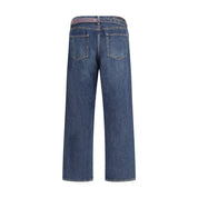 Sacai Blue Cotton Jeans Denim