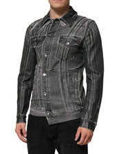 Dolce & Gabbana Gray Washed Denim Jacket – Limited